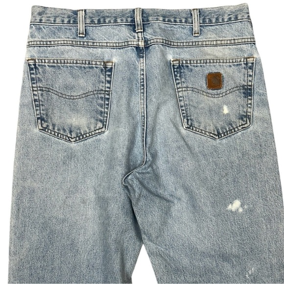 Vintage Carhartt Work-Worn Distressed Relaxed Fit Jeans Size 36x34 - Picture 6 of 14